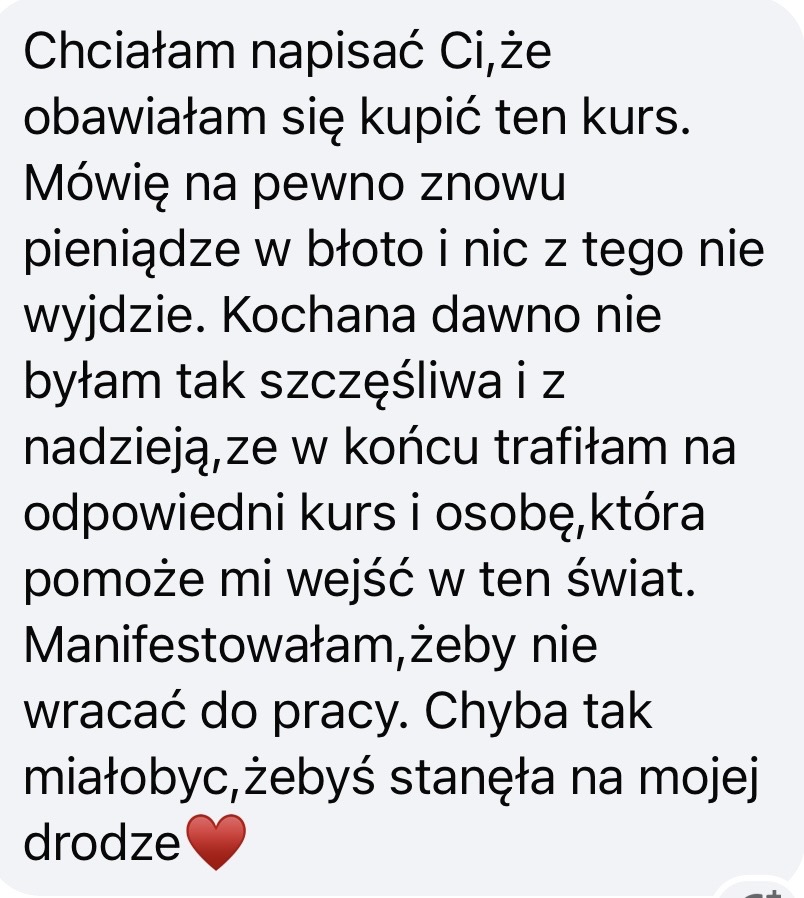 Opinia klientki